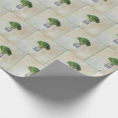 Raw Broccoli Floret On a Fork Cadeaupapier (Hoek)