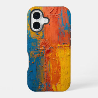 Raw Color Rhythm – Modern Art Phone Hoesje iPhone 16 Hoesje