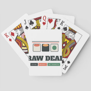 Raw Deal Vintage Western Humor Aangepaste Speelkaa Pokerkaarten