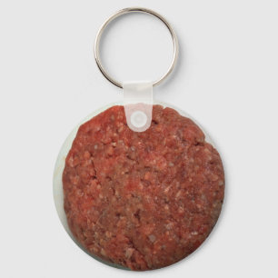 Raw-hamburger patty sleutelhanger