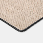  Raw Natural Linen Texture Minimalist Desk Mat (Coin)