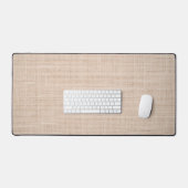  Raw Natural Linen Texture Minimalist Desk Mat (Clavier et souris)