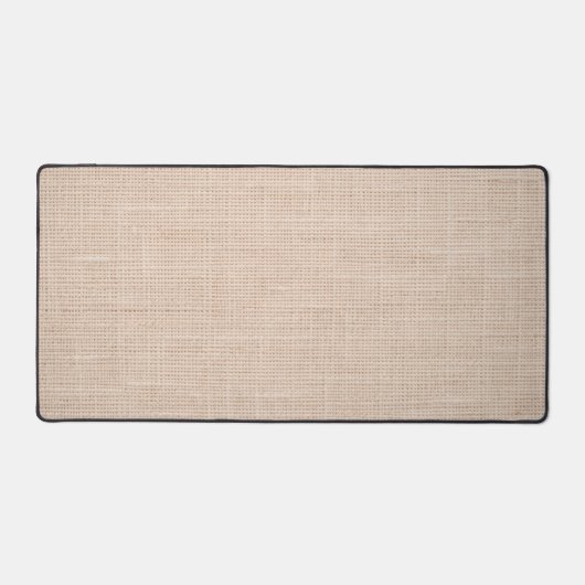  Raw Natural Linen Texture Minimalist Desk Mat (Recto)