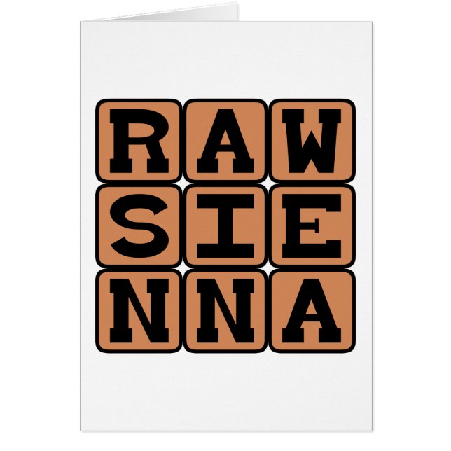 Raw Sienna, Color (Voorkant)