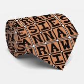 Raw Sienna, Kleur Stropdas (Opgerold)