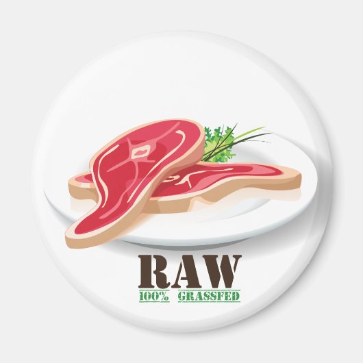 Raw Steak Organic Planet Magnets Magneet (Voorkant)