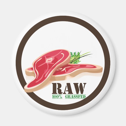 Raw Steak Organic Planet Magnets Magneet (Voorkant)