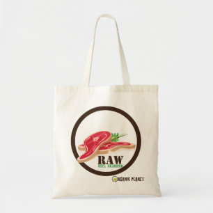 Raw Steak Organic Planet Reused Canvas Bag Tote Bag