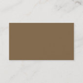 Raw Umber Brown Plain Modern Visitekaartje (Achterkant)