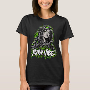 Raw Vibe Cyberpunk Anime Meisjes T-shirt, Rand Neo T-shirt