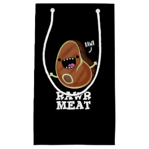 Raw Vlees Funny Raw Vat Pun Dark BG Klein Cadeauzakje