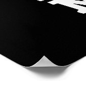 Raw Vlees Funny Raw Vat Pun Dark BG Poster (Hoek)