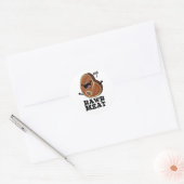 Raw Vlees Funny Raw Vat Pun Ronde Sticker (Envelop)