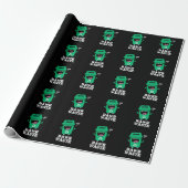 Raw Waste Funny Garbage Pun Dark BG Cadeaupapier (Uitgerold)