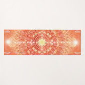 RAW Yoga Mat, Sinaasappel, Bloem Mandala, Zon Yogamat (Voorkant (horizontaal))