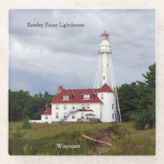 Rawley Point Lighthouse glass onderzetter Glazen Onderzetter