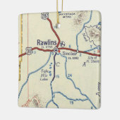 Rawlins WY  Map Keramisch Ornament (Links)