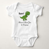 Rawr betekent dat ik van je hou in Dinosaur Romper (Voorkant)