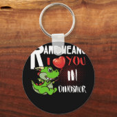RAWR betekent dat ik van je hou in Dinosaur Valent Sleutelhanger (Voorkant)