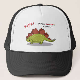 Rawr betekent dat ik van je hou in dinosaurus Steg Trucker Pet