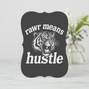 Rawr Betekent Haast Grappige Tijger Motiverende Sp Kaart