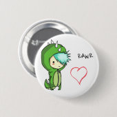 Rawr betekent liefde ronde button 5,7 cm (Voorkant /achterkant)