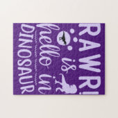 Rawr ! Bonjour dans Dinosaur Jigsaw Puzzle (Horizontal)