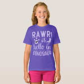 Rawr ! Bonjour Dans T-Shirt Dinosaur (Devant entier)