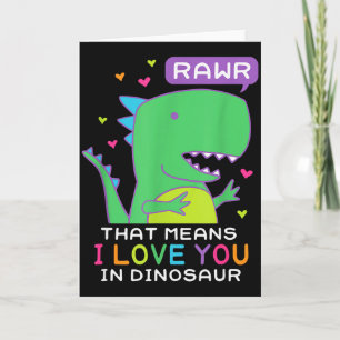 Rawr Dat Betekent Ik Hou Van Jou In Dinosaurus Scè Kaart
