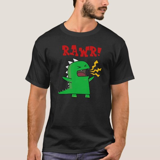 RAWR Dino - aanpasbaar! T-shirt (Voorkant)