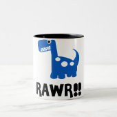 Rawr Dino Blue Tweekleurige Koffiemok (Center)