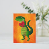 RAWR Dinosaur Love Briefkaart (Staand voorkant)