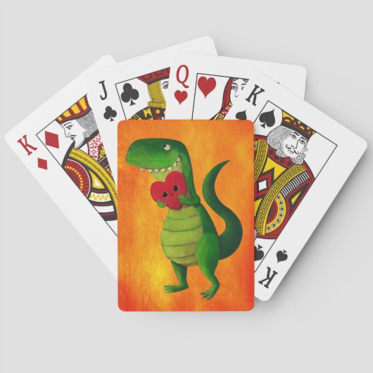 RAWR Dinosaur Love Pokerkaarten (Achterkant)
