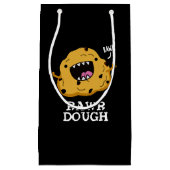 Rawr Dough Funny Food Pun Dark BG Klein Cadeauzakje (Voorkant)