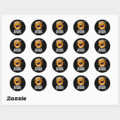 Rawr Honey Funny Raw Honey Pun Dark BG Ronde Sticker (Vel)