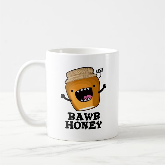 Rawr Honey Funny Raw Honey Pun Koffiemok (Links)