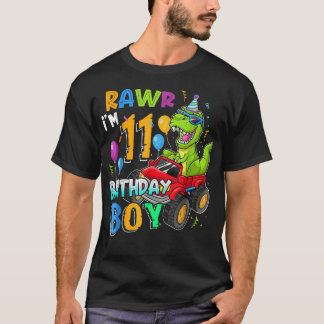 Rawr ik ben 11e verjaardag 11 jaar oud Dinosaur Mo T-shirt
