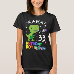 Rawr Ik ben 33 Leuke Dinosaurus Verjaardag T-shirt