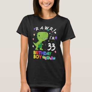 Rawr Ik ben 33 Leuke Dinosaurus Verjaardag T-shirt