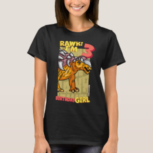 Rawr ik ben 3-jarige meisjes 3e verjaardag Dino Ed T-shirt