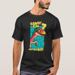 Rawr ik ben 7-jarige jongens 7e verjaardag Dino De T-shirt