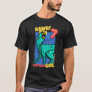 Rawr Ik ben 7-jarige meisjes 7e verjaardag Dino Ze T-shirt