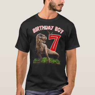 Rawr ik ben 7de dinosaurussen, jongen 7 jaar oud t-shirt