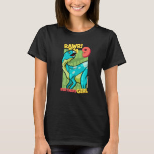 Rawr Ik ben 9-jarige meisjes 9e verjaardag Dino Hy T-shirt
