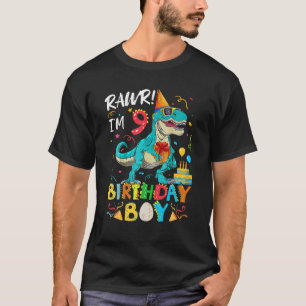 Rawr ik ben 9e verjaardag jongen Dinosaur Rex 9 ja T-shirt