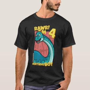Rawr ik ben vier stralen van de vierde verjaardag t-shirt