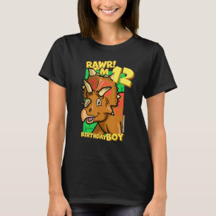 Rawr I'm 12 Birthday Boys 12th Birthday Dino Xeno T-shirt