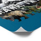 Rawr I'm 4 4th Birthday T Rex Dinosaur Funny Party Poster (Hoek)