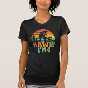 RAWR IM 4 Dinosaur T REX 4 jaar oud T-shirt