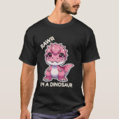 Rawr I'm A Dinosaur Cartoon T Rex Monster T-shirt (Voorkant)